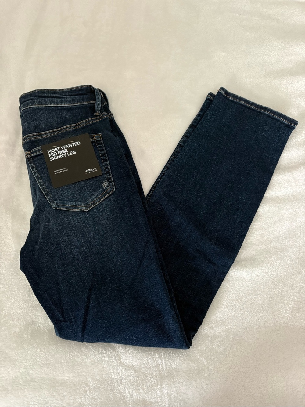 Silver Jeans Most Wanted Mid Rise Skinny Leg Isbister Jeans Size 26 New *